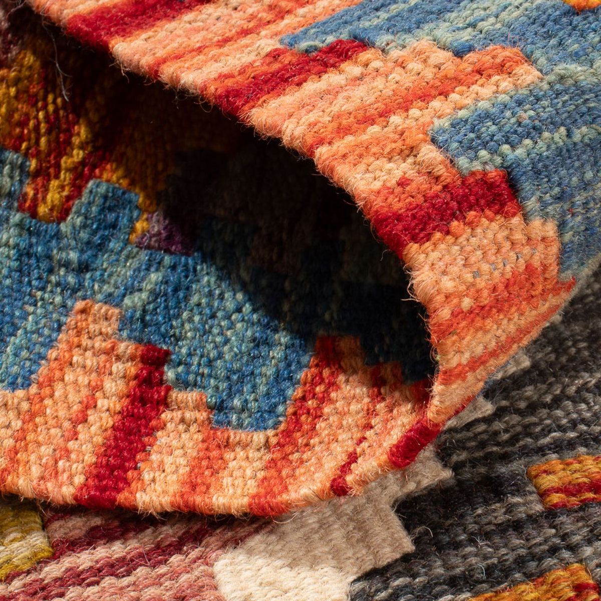 Alfombra Kelim - Splash - 92 x 63 cm - multicolor