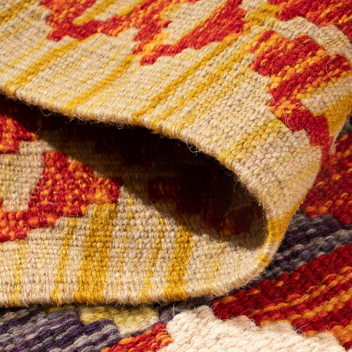 Alfombra Kelim - Splash - 87 x 60 cm - multicolor