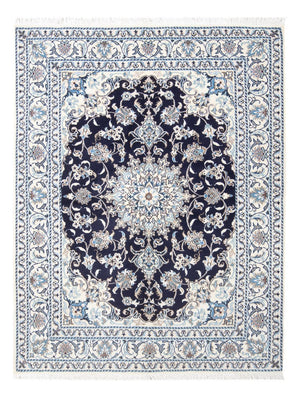 Alfombra persa - Nain - 202 x 144 cm - azul oscuro