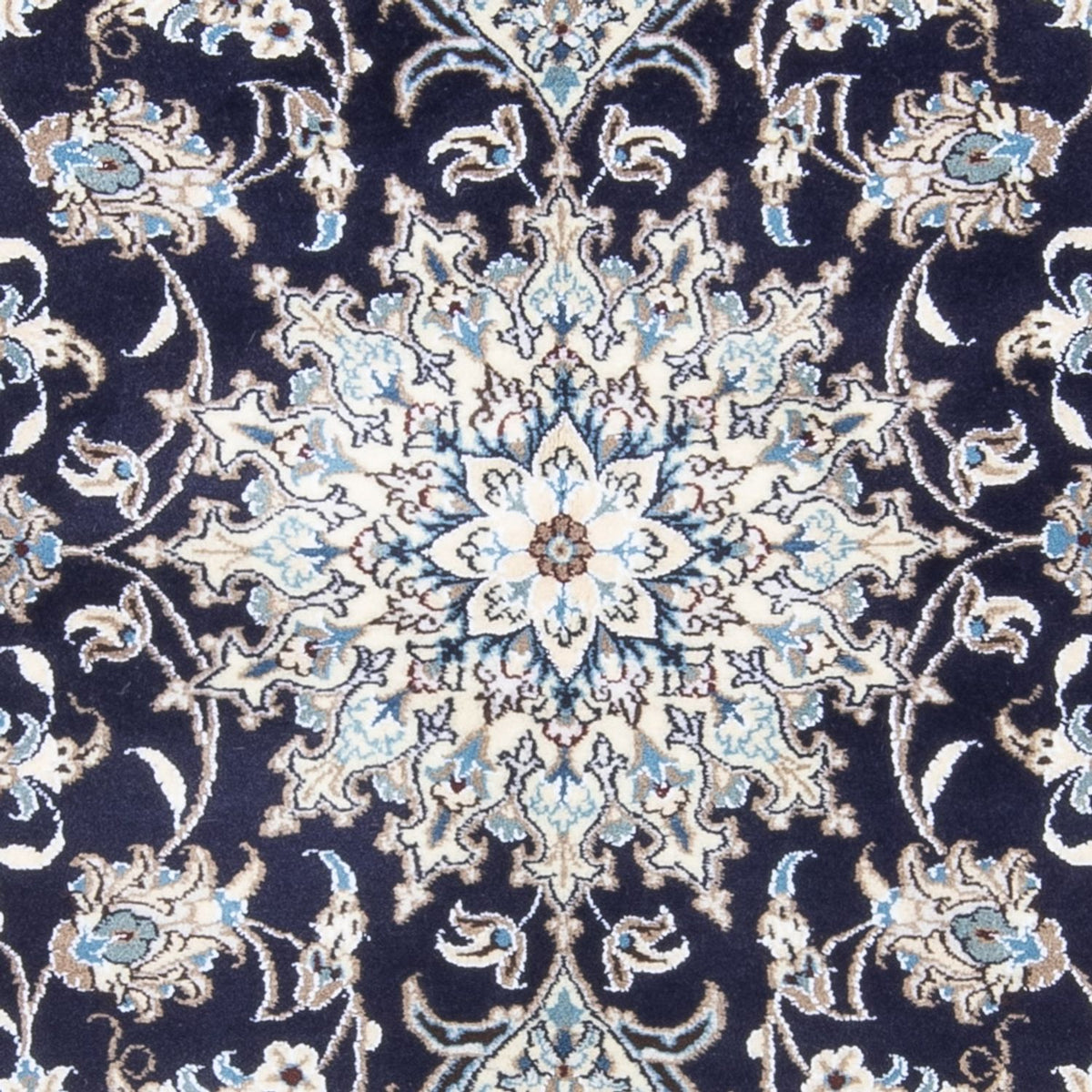Alfombra persa - Nain - 202 x 144 cm - azul oscuro
