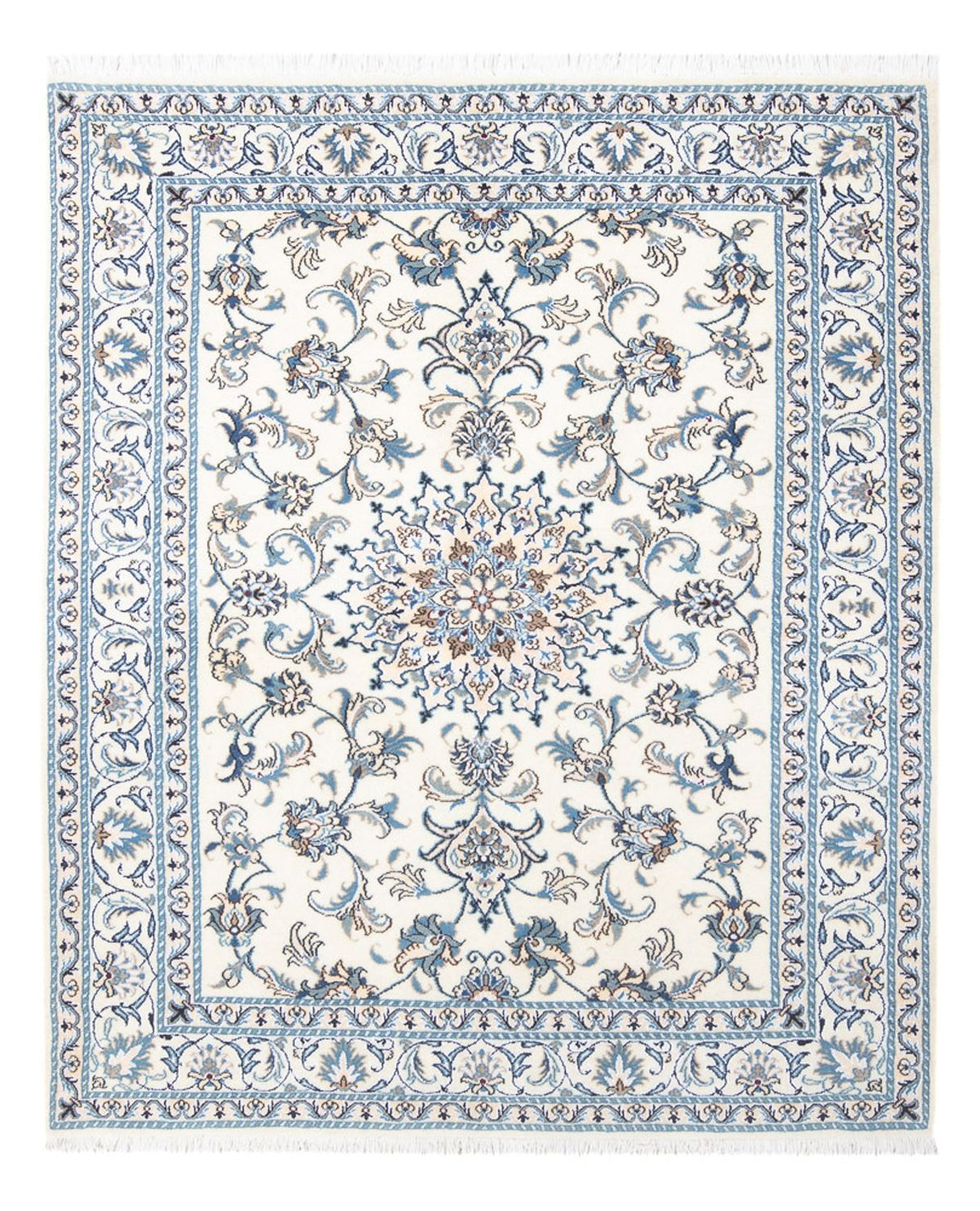 Alfombra persa - Nain - 194 x 147 cm - crema