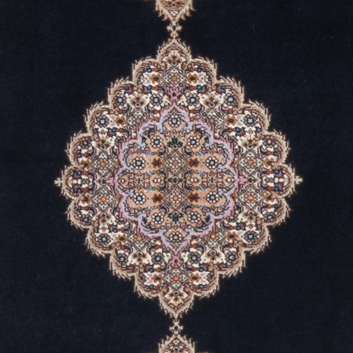 Alfombra Persa - Tabriz - Real - 142 x 75 cm - azul oscuro