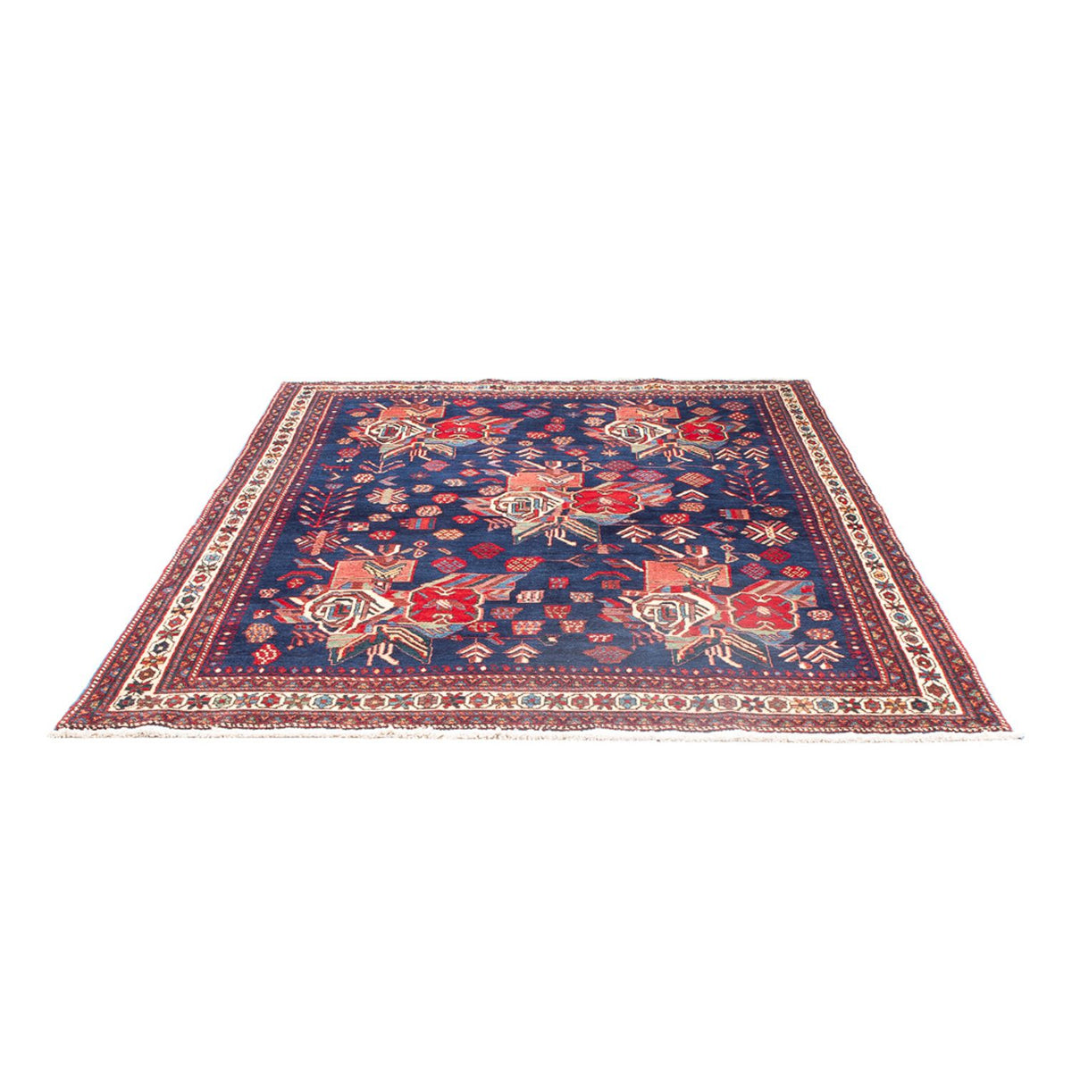Alfombra persa - Nómada - 232 x 162 cm - azul oscuro
