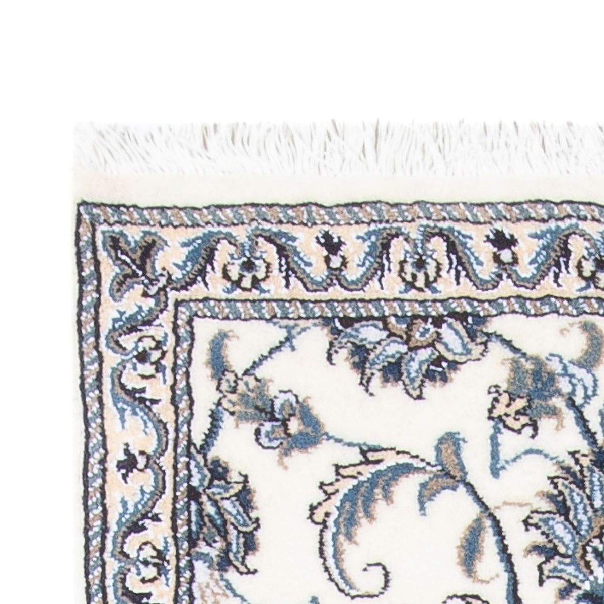 Alfombra de pasillo Alfombra persa - Nain - 264 x 74 cm - crema