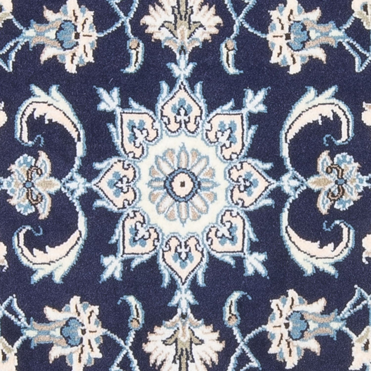 Alfombra persa - Nain - 134 x 67 cm - azul oscuro