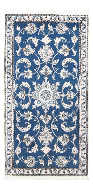 Alfombra persa - Nain - 135 x 71 cm - azul