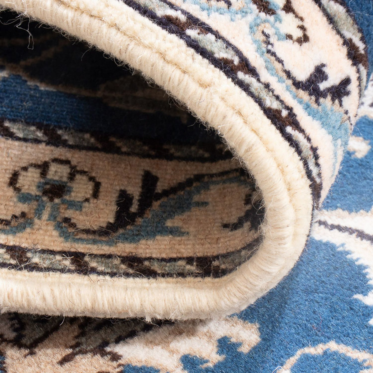 Alfombra persa - Nain - 135 x 71 cm - azul