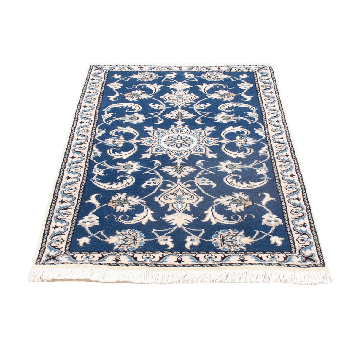 Alfombra persa - Nain - 135 x 71 cm - azul