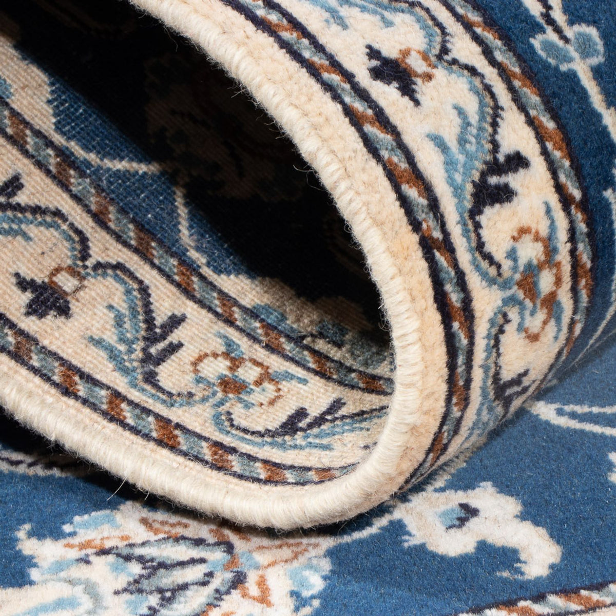 Alfombra de pasillo Alfombra persa - Nain - 156 x 71 cm - azul