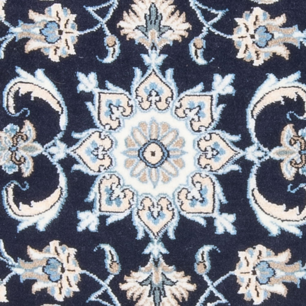 Alfombra persa - Nain - 137 x 67 cm - azul oscuro