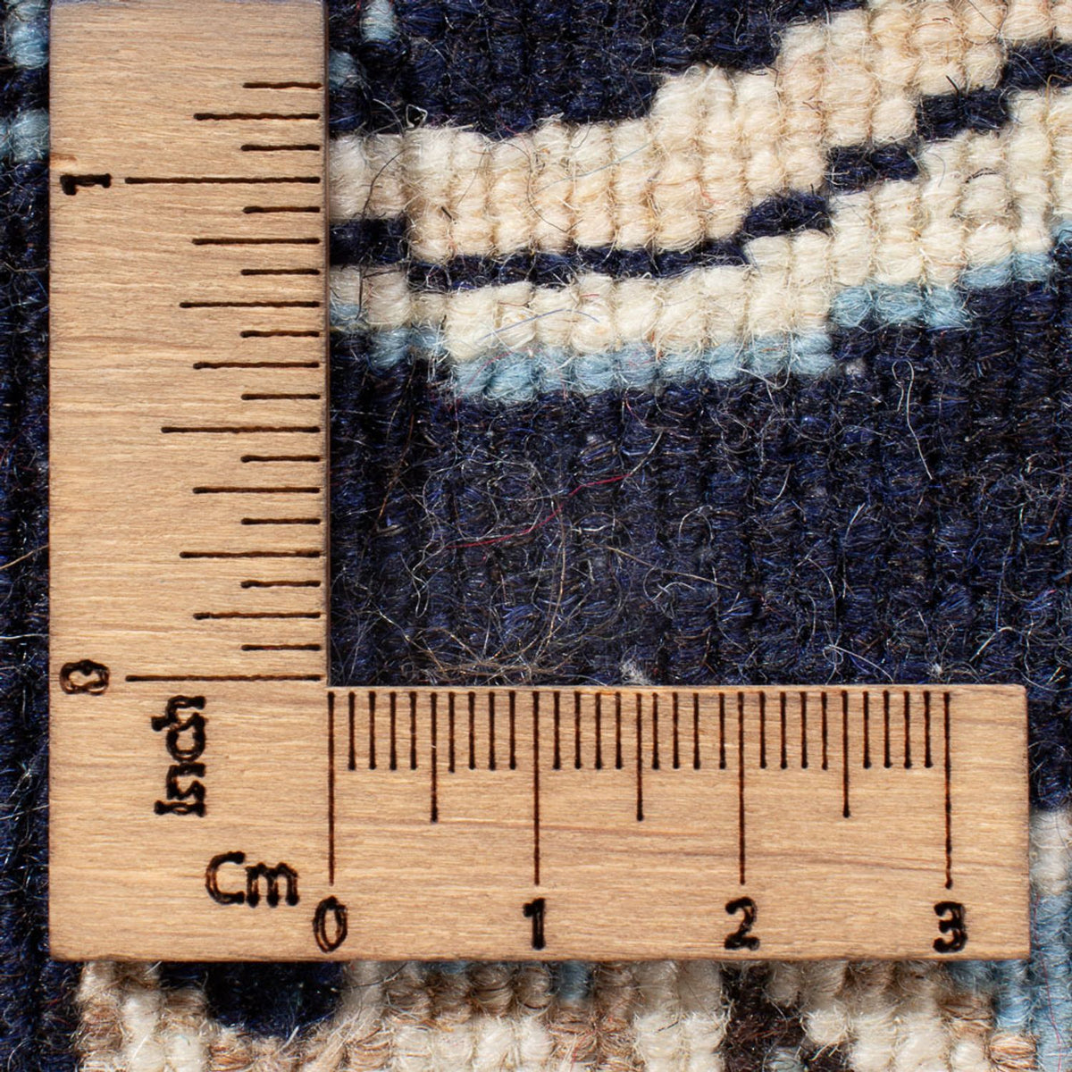 Alfombra persa - Nain - 137 x 67 cm - azul oscuro