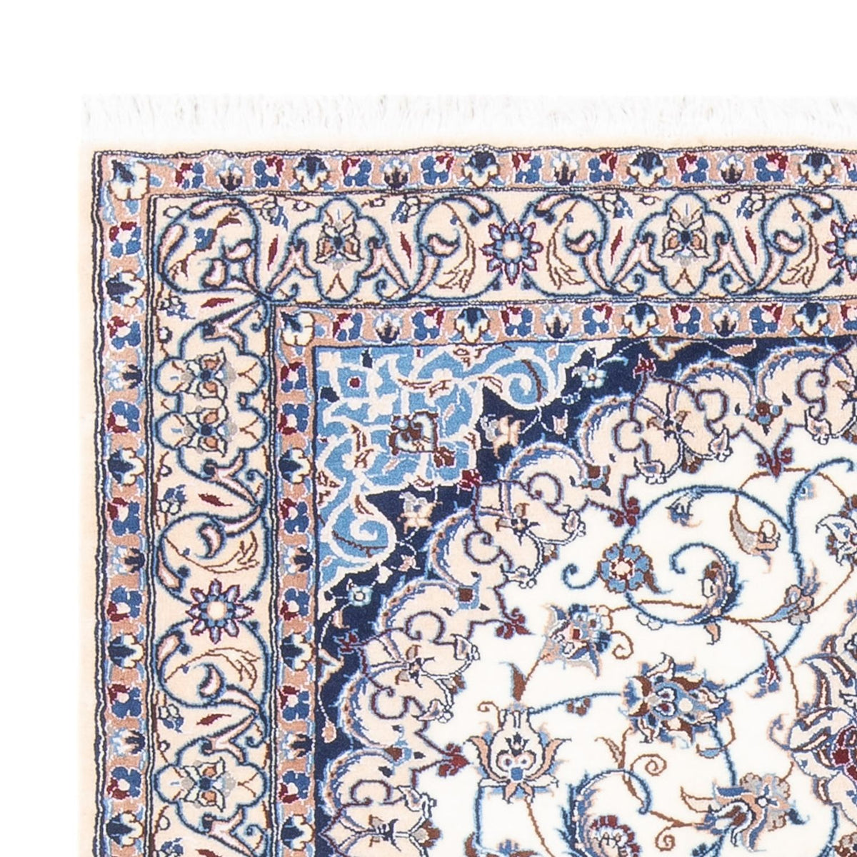 Alfombra Persa - Nain - Real - 197 x 130 cm - crema