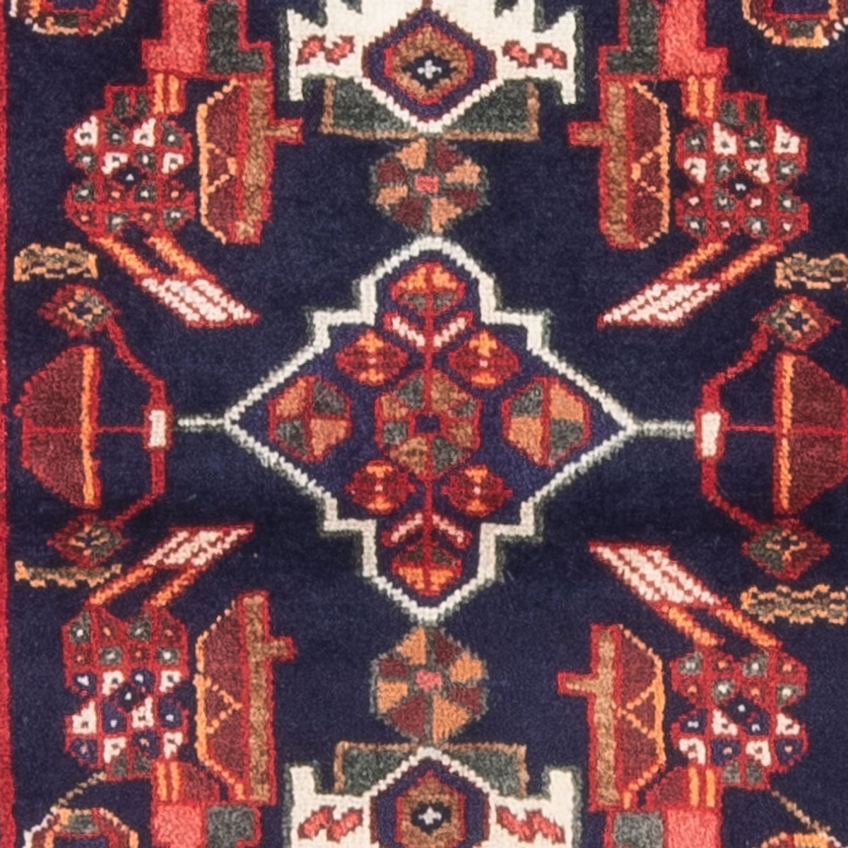 Alfombra persa - Nómada - 129 x 74 cm - azul oscuro