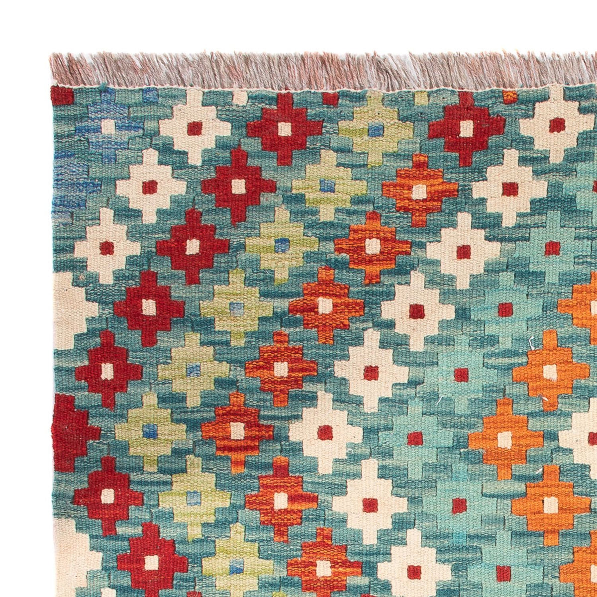 Alfombra Kelim - Splash cuadrado - 88 x 90 cm - multicolor