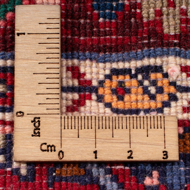 Alfombra persa - Bidjar - 76 x 55 cm - rojo burdeos