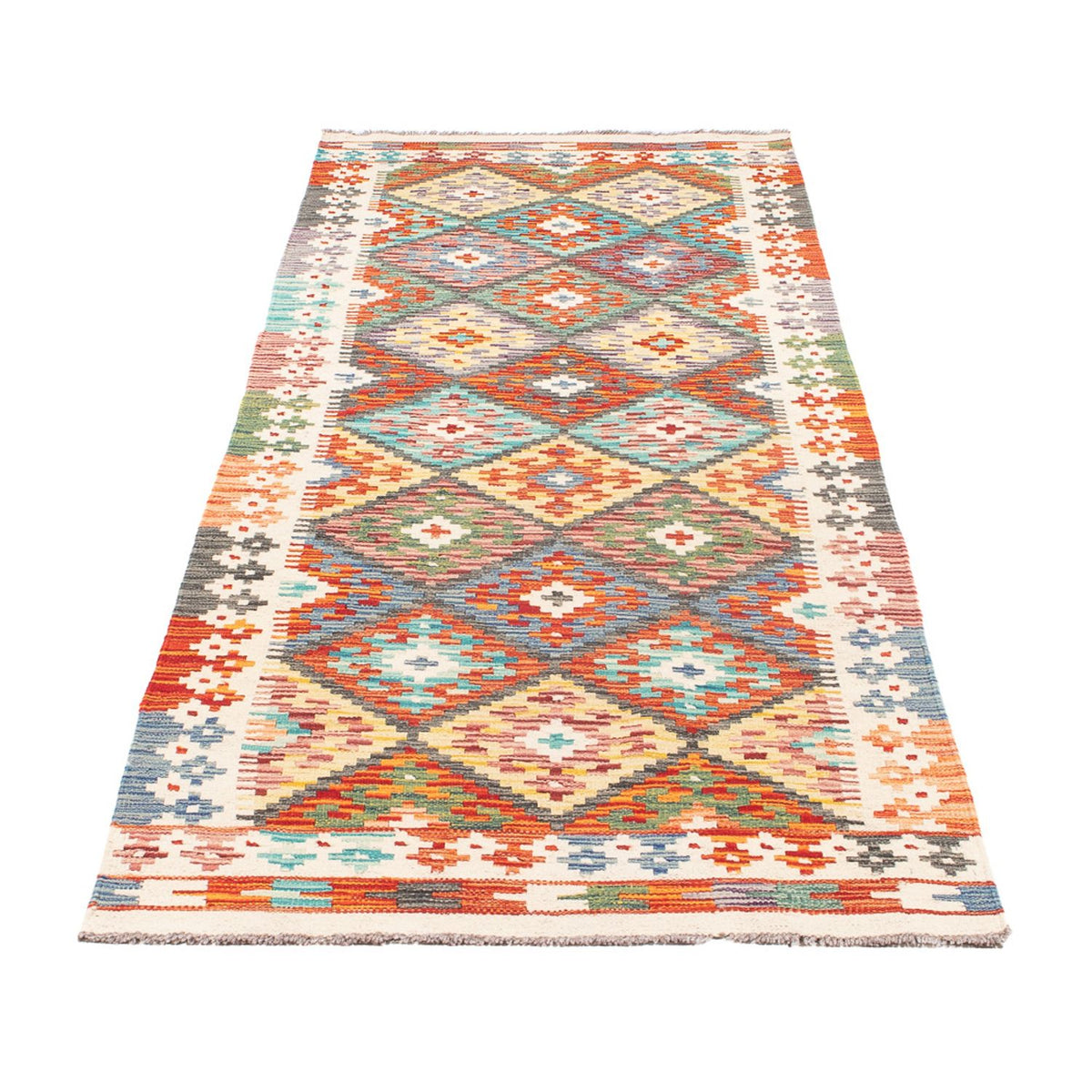 Alfombra de pasillo Alfombra Kelim - Splash - 255 x 74 cm - multicolor
