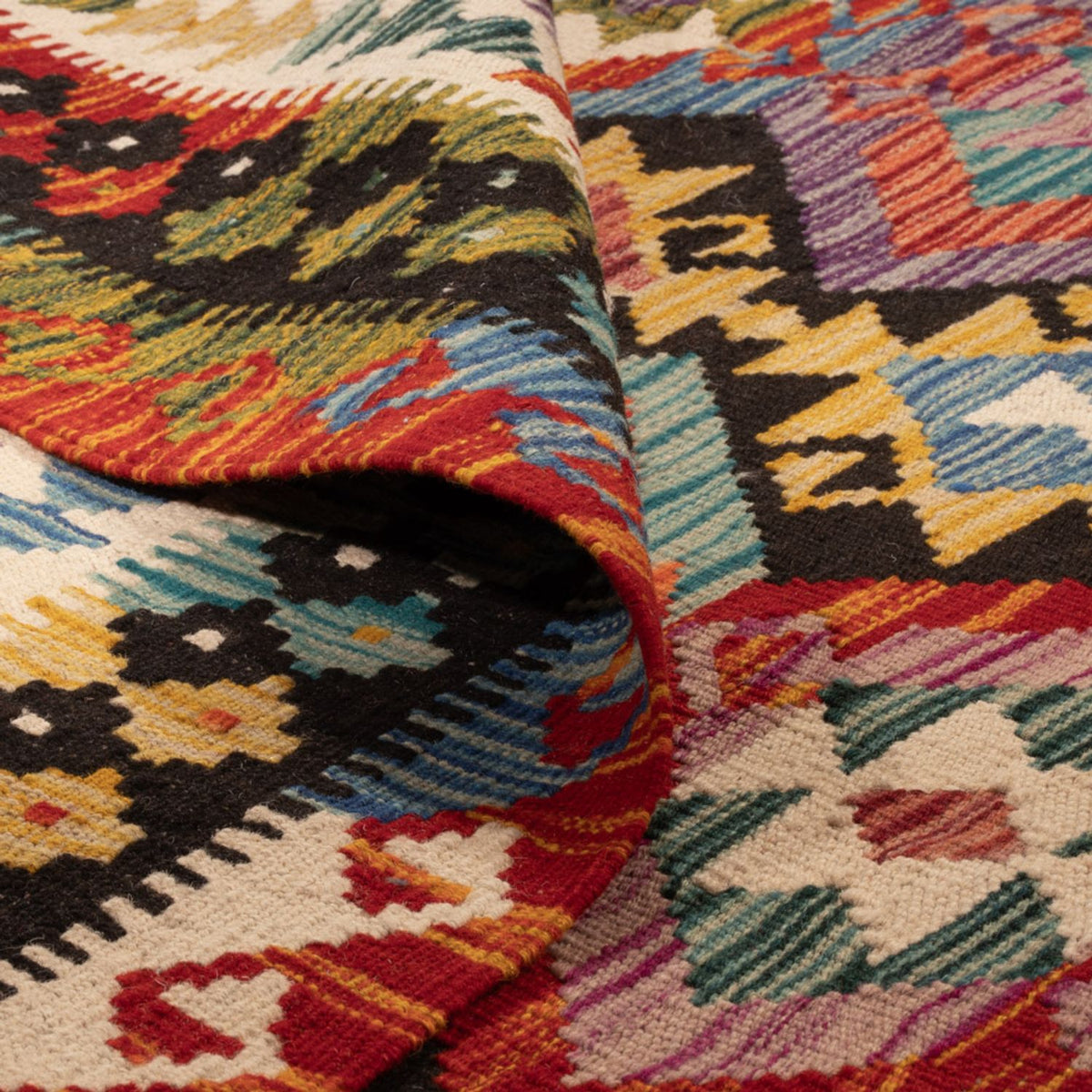 Alfombra Kelim - Splash - 250 x 163 cm - multicolor