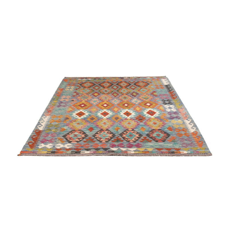 Alfombra Kelim - Splash - 241 x 175 cm - multicolor