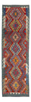 Alfombra de pasillo Alfombra Kelim - Splash - 244 x 79 cm - multicolor