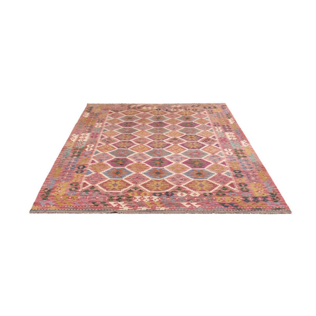 Alfombra Kelim - Splash - 254 x 177 cm - multicolor