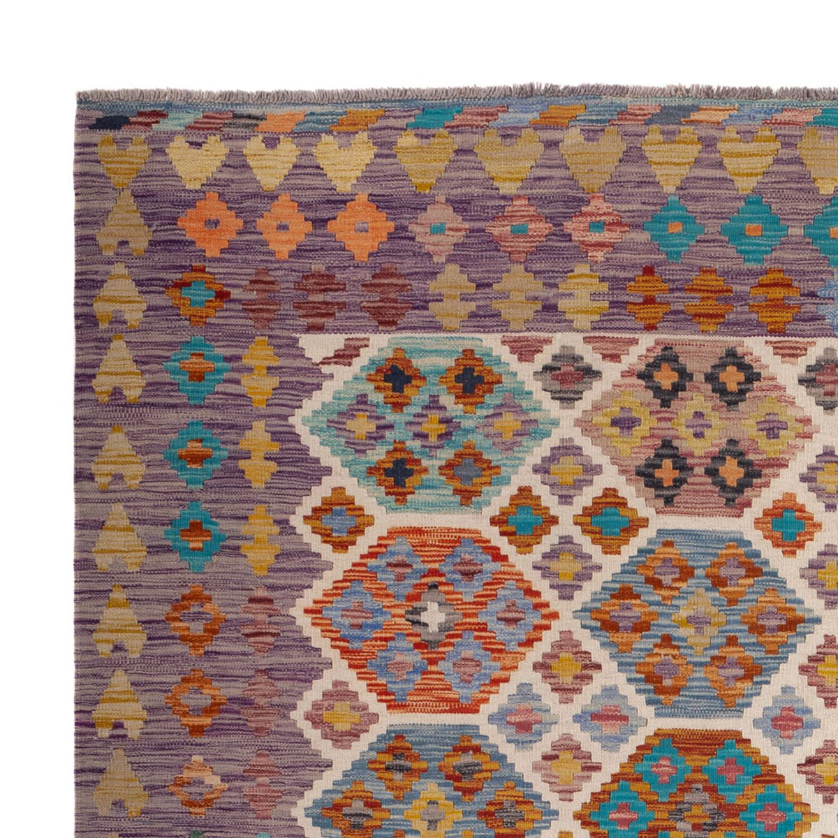 Alfombra Kelim - Splash - 255 x 205 cm - multicolor