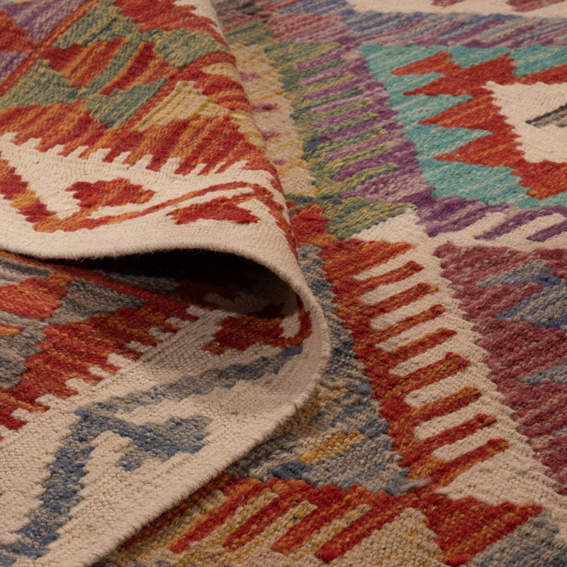 Alfombra Kelim - Splash - 299 x 200 cm - multicolor