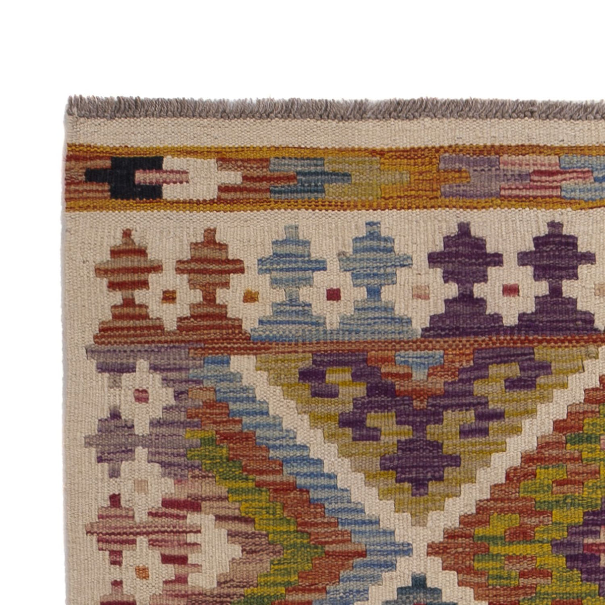 Alfombra de pasillo Alfombra Kelim - Splash - 195 x 95 cm - multicolor