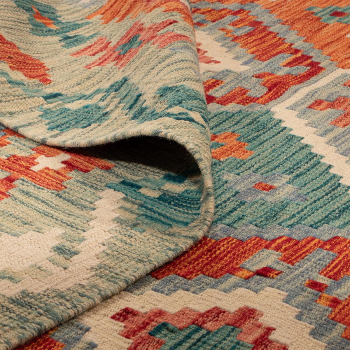 Alfombra Kelim - Splash - 248 x 178 cm - multicolor