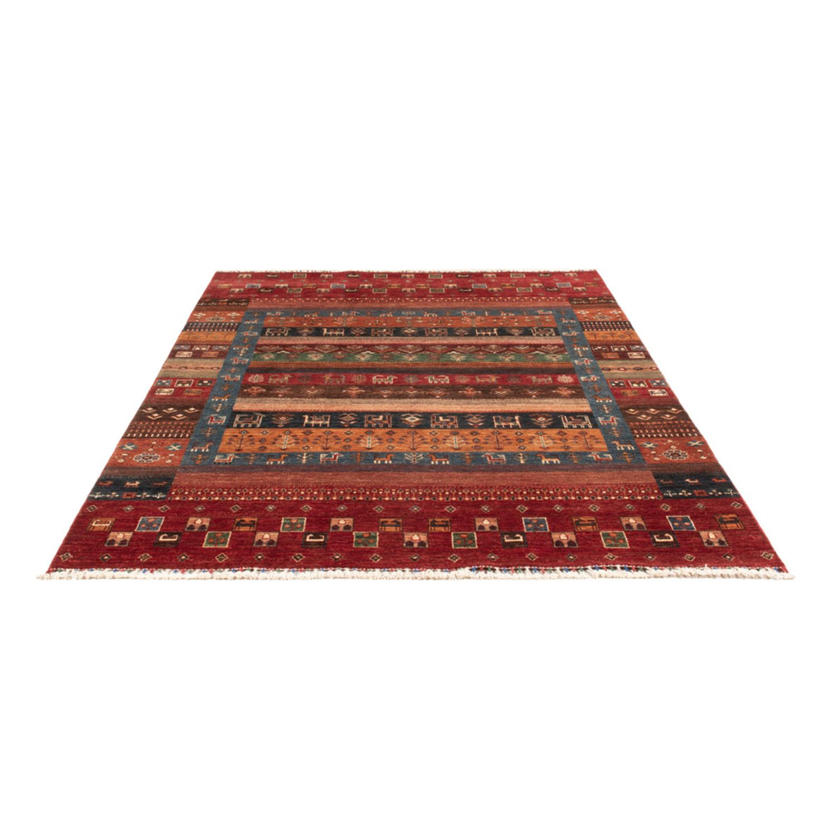 Alfombra Gabbeh - Loribaft Persa - 244 x 176 cm - multicolor