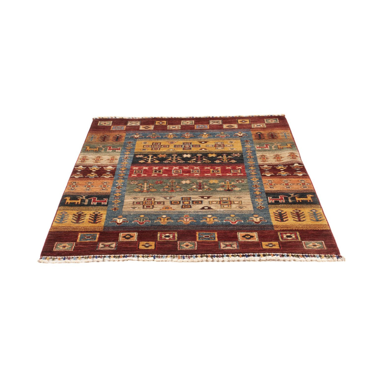 Alfombra Gabbeh - Loribaft Persa - 148 x 105 cm - multicolor