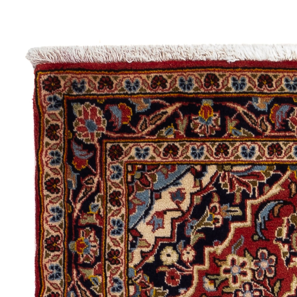 Alfombra persa - Keshan - 111 x 69 cm - gris oscuro