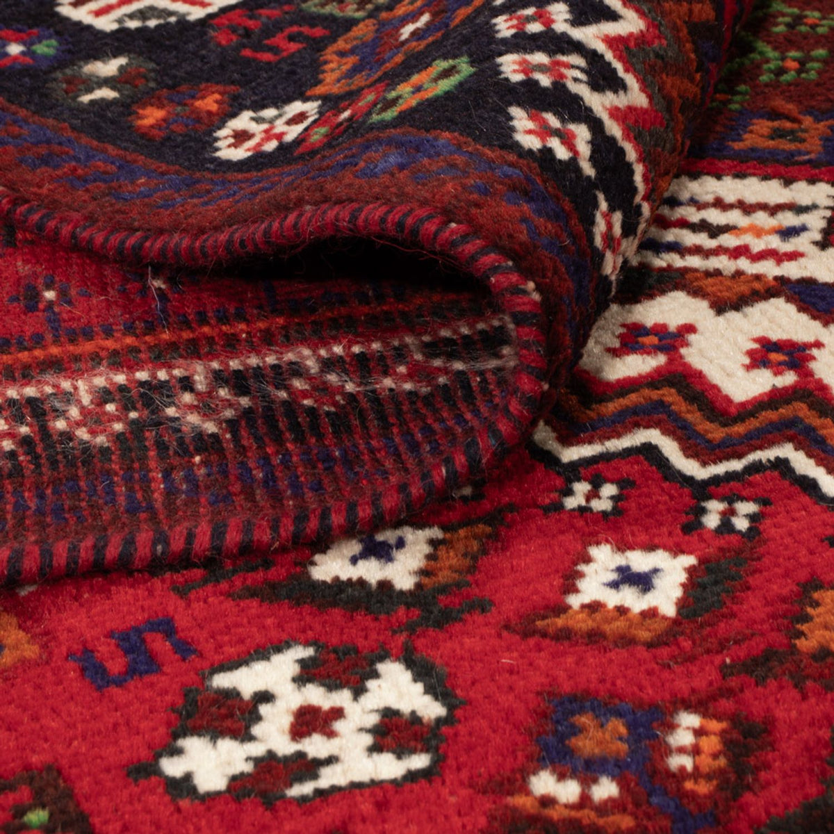 Alfombra persa - Nómada - 226 x 129 cm - rojo