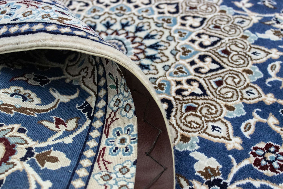 Alfombra persa - Nain - 135 x 89 cm - azul