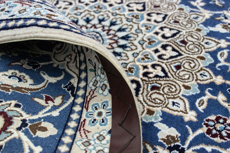 Alfombra persa - Nain - 135 x 89 cm - azul
