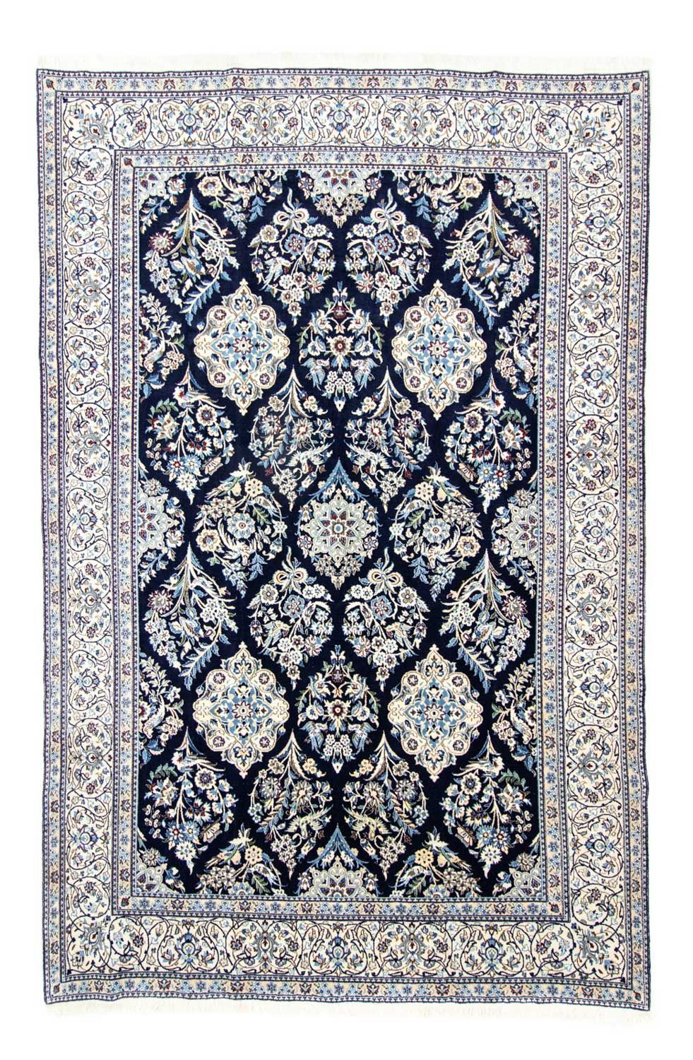 Alfombra Persa - Nain - Real - 342 x 250 cm - azul oscuro