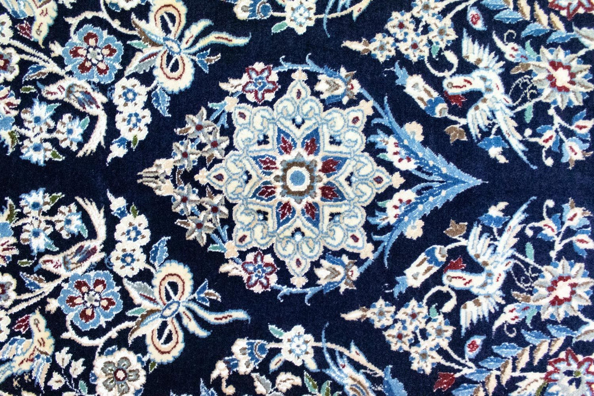 Alfombra Persa - Nain - Real - 342 x 250 cm - azul oscuro