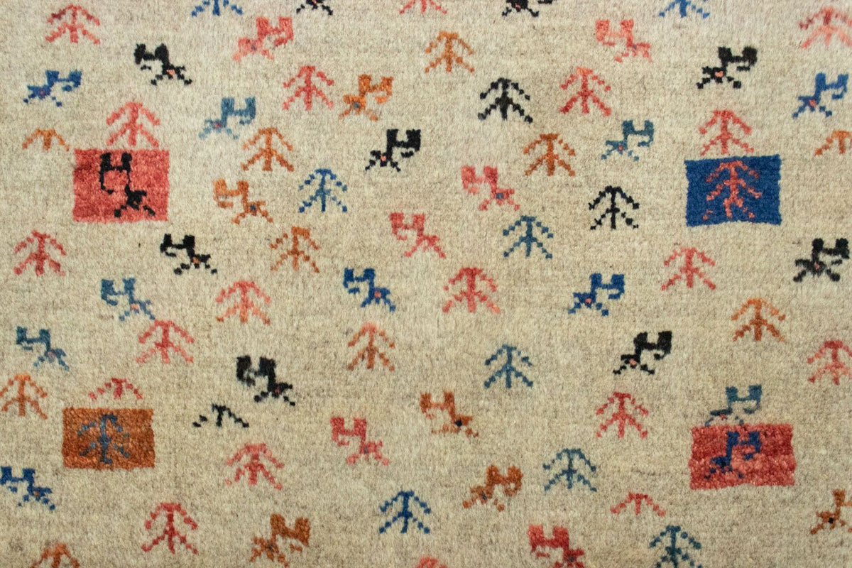 Alfombra Gabbeh - Persa - 128 x 73 cm - beige