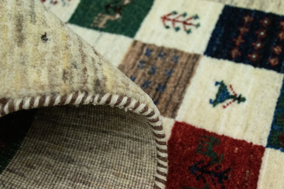 Alfombra Gabbeh - Loribaft Persa - 124 x 83 cm - colorido