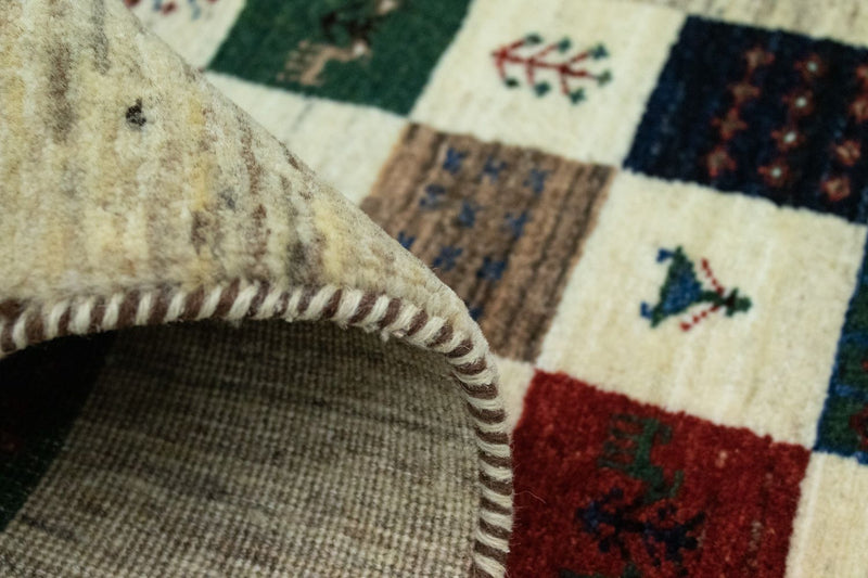 Alfombra Gabbeh - Loribaft Persa - 124 x 83 cm - colorido