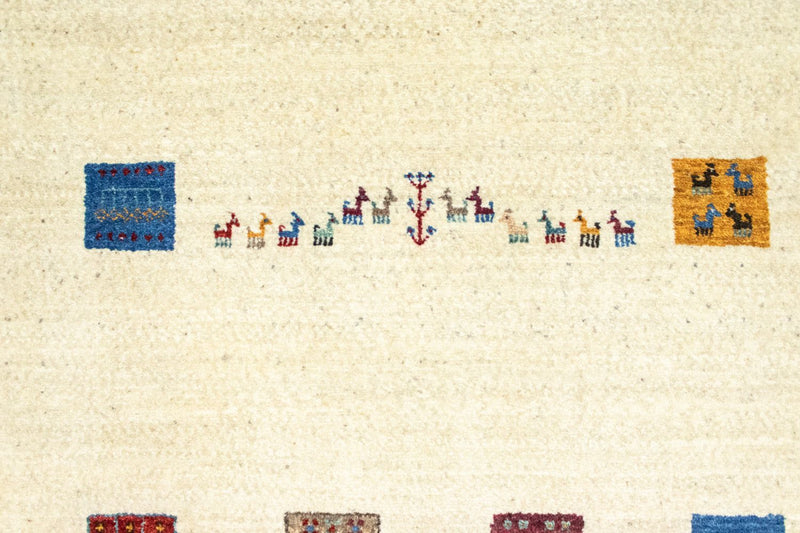 Alfombra Gabbeh - Loribaft Persa - 128 x 80 cm - beige