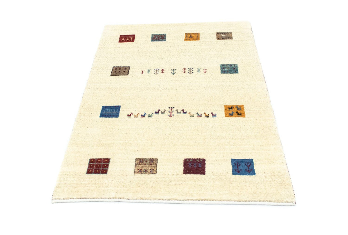 Alfombra Gabbeh - Loribaft Persa - 128 x 80 cm - beige