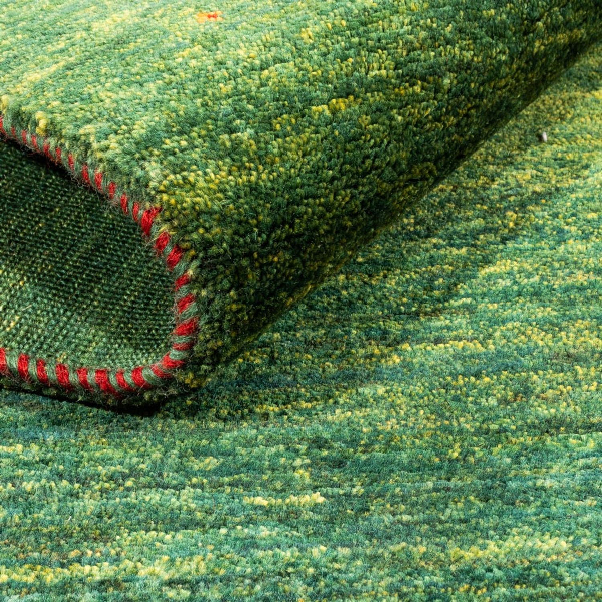 Alfombra Gabbeh - Loribaft Persa - 126 x 83 cm - verde