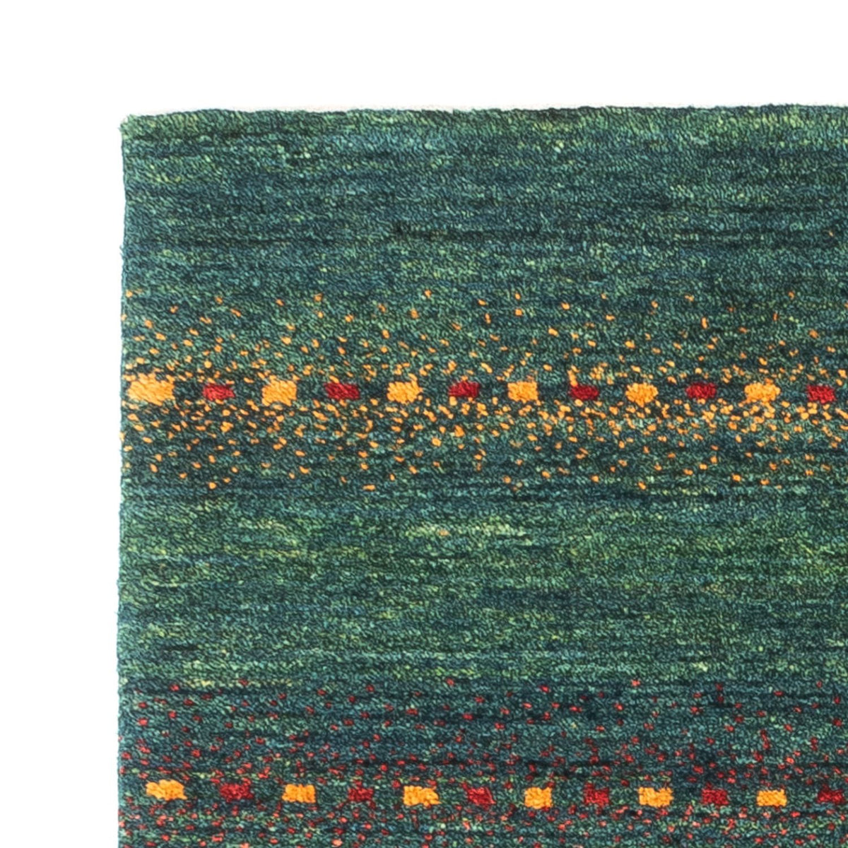Alfombra Gabbeh - Loribaft Persa - 136 x 68 cm - verde