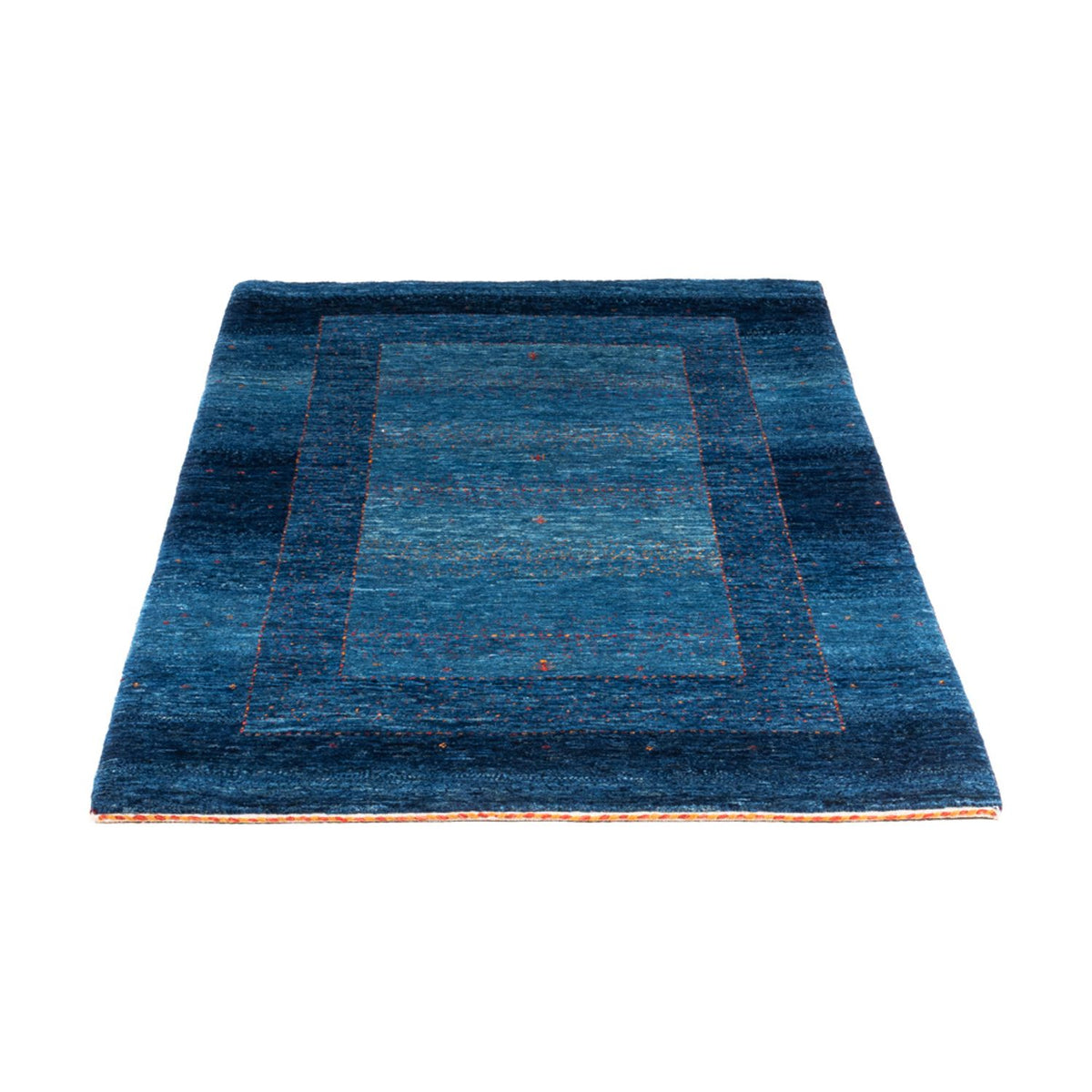 Alfombra Gabbeh - Loribaft Persa - 134 x 88 cm - azul