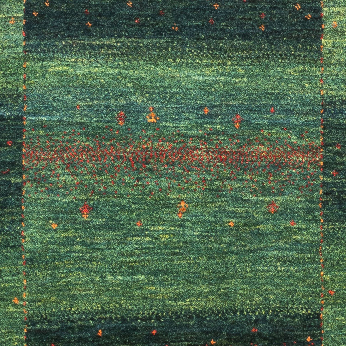 Alfombra Gabbeh - Loribaft Persa - 125 x 86 cm - verde