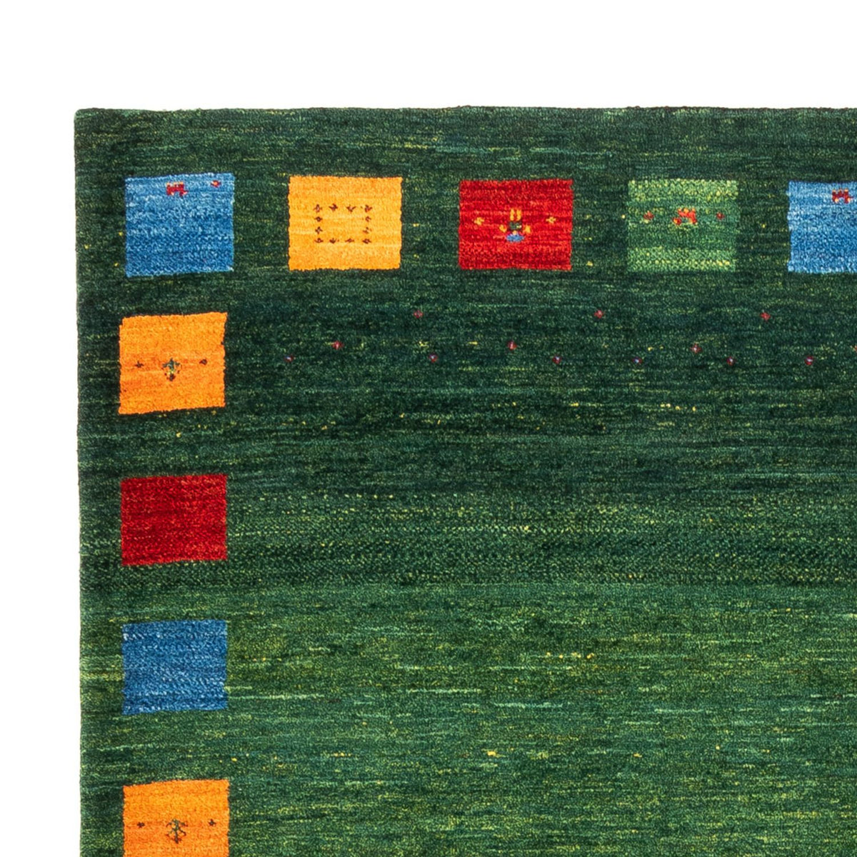 Alfombra Gabbeh - Loribaft Persa - 246 x 176 cm - verde