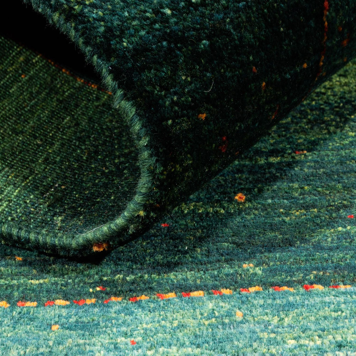 Alfombra Gabbeh - Loribaft Persa - 147 x 100 cm - verde