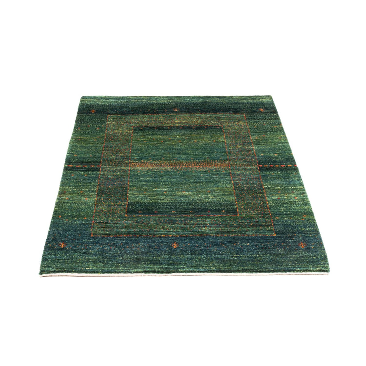 Alfombra Gabbeh - Loribaft Persa - 111 x 83 cm - verde