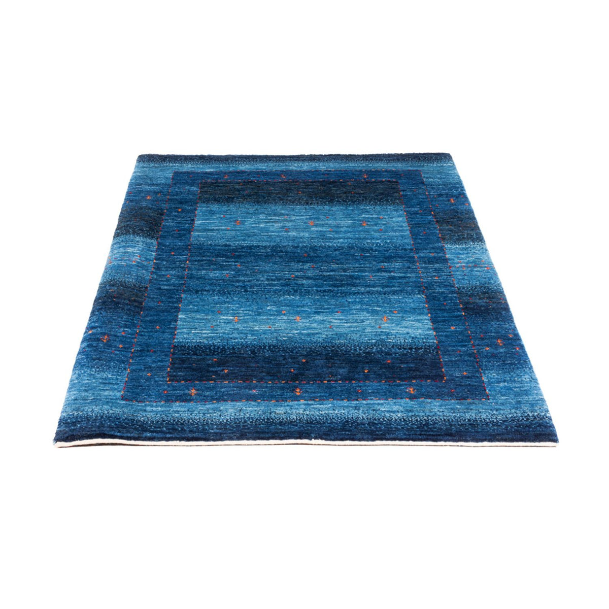 Alfombra Gabbeh - Loribaft Persa - 135 x 93 cm - azul