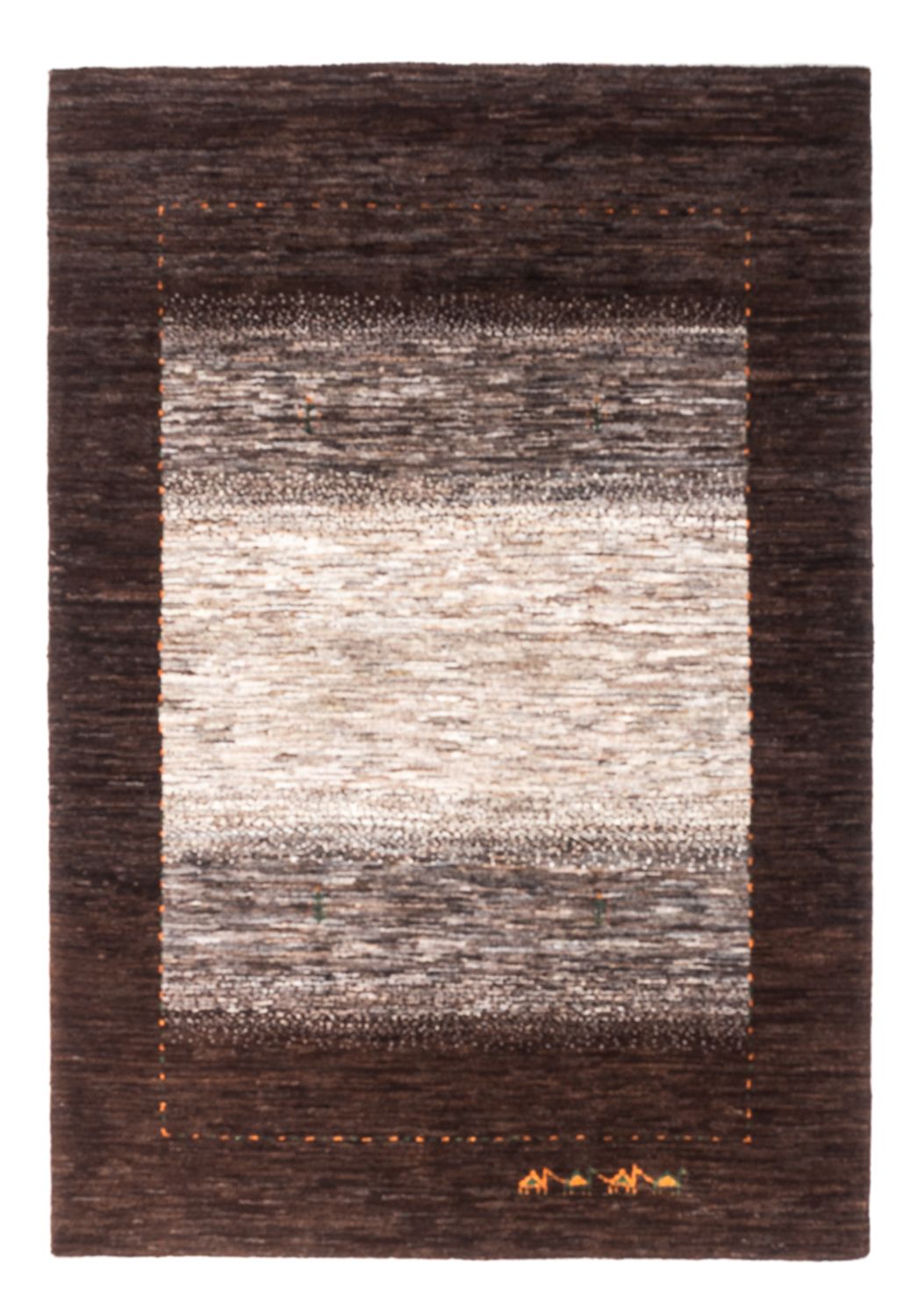 Alfombra Gabbeh - Loribaft Persa - 154 x 103 cm - gris